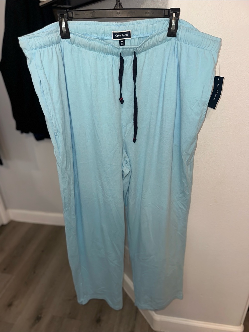 Club Room Light Blue Lounge Joggers with Navy Drawstring